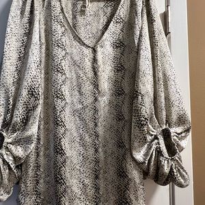 Silk snakeskin top, worn very little.